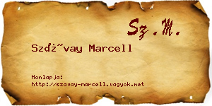 Szávay Marcell névjegykártya